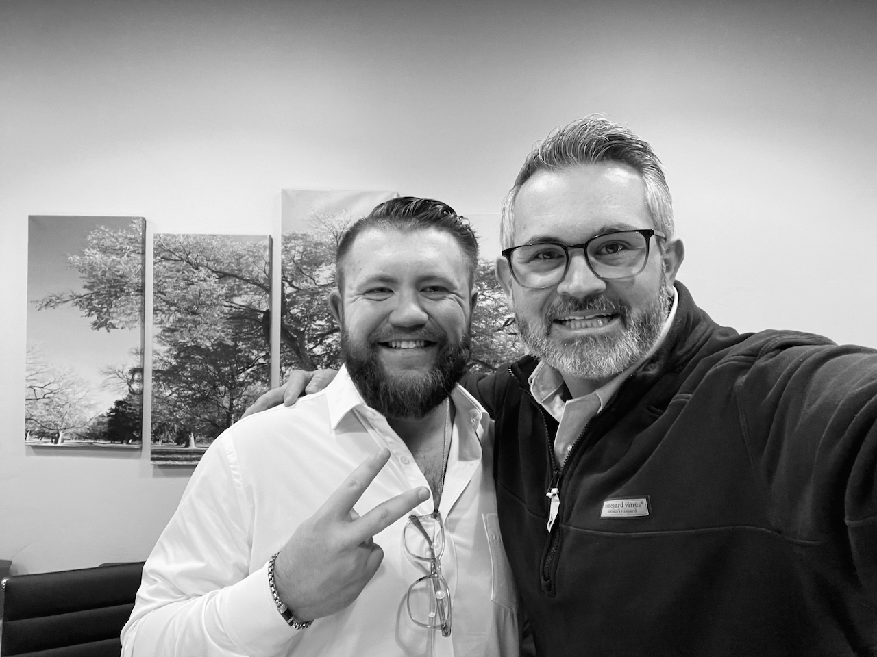 Devin with colleague