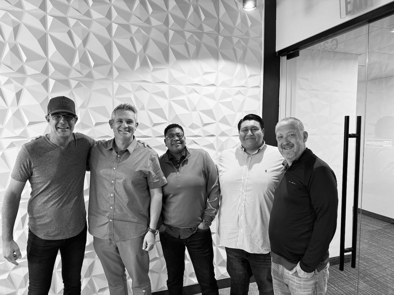 Devin with colleagues